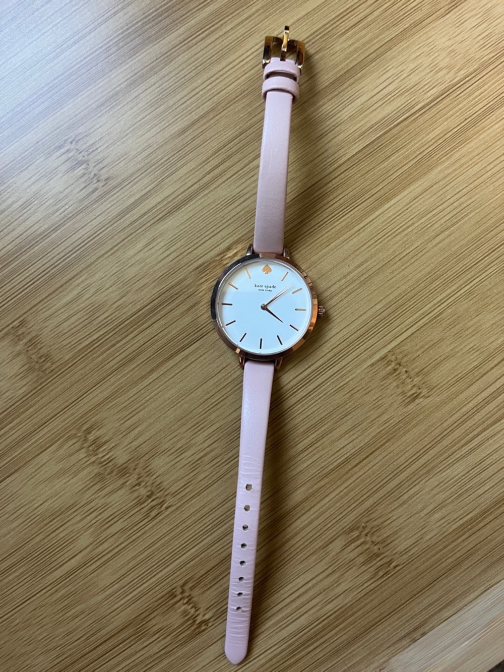 kate spade Rose Gold Case Pink Leather Strap Women's Watch